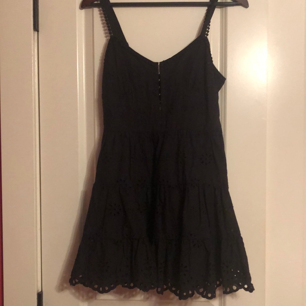 Black eyelet dress